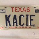 Sesquicentennial vanity KACIE license plate Kacye Kaci Kaycie Kayci