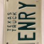 TX vanity HENRY HENRI K license plate Hank 1980 Henrik Henryk Henk Harry Enrique