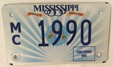 Guitar MC MOTORCYCLE vanity 1990 license plate 29 Year Birthday Anniversary Born