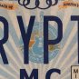 MOTORCYCLE vanity CRYPTIC license plate Mysterious Hidden Code Camouflage Weird