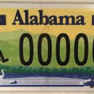 Alabama HANDICAP MOTORCYCLE 00000 PROTOTYPE license plate sample repeating 0
