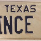 TX vanity VINCE D VINCENT license plate 1982 Vinny Vinnie Vincente Vicenzo Vin