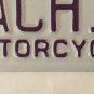 MOTORCYCLE vanity BACHIR BACK HER license plate Biker Biking Harley BMW Triumph