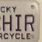 MOTORCYCLE vanity BACHIR BACK HER license plate Biker Biking Harley BMW Triumph
