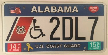 U.S. COAST GUARD USCG license plate Military Coasties Semper Paratus Coastie