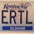 Kentucky vanity TURTLE license plate Slow Wild Animal Wildlife Tortoise