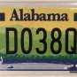 Alabama HANDICAP MOTORCYCLE D08Q PROTOTYPE license plate sample D 08 Q