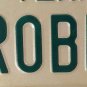 Vanity ROBE ROBERT license plate Robbie Bobby Rob Bert Bertie Bobbie Roberto Bob