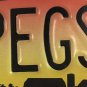 Vanity PEG PEGGY TOY license plate Elizabeth Margaret Margy Pegasus Pegg Marg