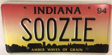 Vanity SOOZIE SUSAN license plate Suzanna Suzan Susannah Suzie Suzy Sue Susana
