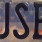 CALIFORNIA United We Stand Vanity JUST BECAUSE license plate Terrorism God 9/11