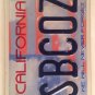 CALIFORNIA United We Stand Vanity JUST BECAUSE license plate Terrorism God 9/11