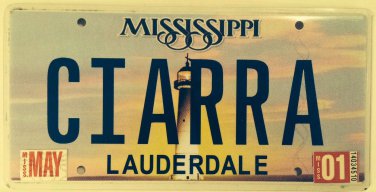 Vanity CIARRA CIARA license plate Chiara Kiara Kiera Keira Sierra Ciera Cierra