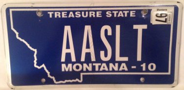 Montana vanity AASLT ASSAULT license plate Attack Rifle Hit Strike Violence Kick