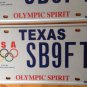 Set Of 2 Texas USA Olympics Los Angeles 2028 XXXIV Olympiad license plate Games