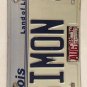 IL vanity SIMON 4 license plate Simone Symon Simonson Szymon Sim Shimon Simeon