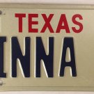 TX vanity GINNA GINA 1 license plate Regina Gena Geena Jenna 1994
