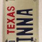 TX vanity GINNA GINA 1 license plate Regina Gena Geena Jenna 1994
