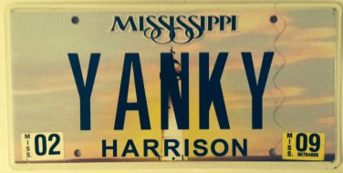 Vanity New York YANKY YANKEE license plate Baseball MLB Fan NYY Yankees American