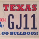 LOUISIANA TECH UNIVERSITY BULLDOGS license plate Ruston LTU La. Lady Techsters