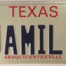 Sesquicentennial vanity JAMILA JAMI LA license plate Jamie James Jim Los Angeles