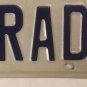 Vanity J BRAD license plate Bradley Bradly Bradford Brady Bradd Bradlee Bradbury