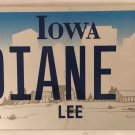 Vanity DIANE G license plate Diana Diann Dyann Dianne Dian Dyan Dee Dede Deane