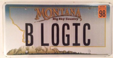 Montana vanity BE LOGIC license plate Sensible Maths Science  Reasoning Rational