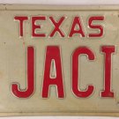 Vanity JACI JACEY license plate Jacee Jacy Jaicee Jacine Jaycee Jaycie Jacki 81