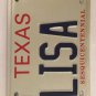 Vanity ELISA ELIZA license plate Lisa Liza Elizabeth Elisabeth Elisha Lizzy Liz
