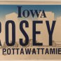 Vanity ROSEY ROSE license plate Rosie Rozy Rosy Rosita Rosina Rosa Rosetta Rosi