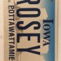 Vanity ROSEY ROSE license plate Rosie Rozy Rosy Rosita Rosina Rosa Rosetta Rosi