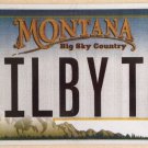 Montana vanity KILL BY TR TRUCK license Plate Speed Sports Muscle Car Ford GM