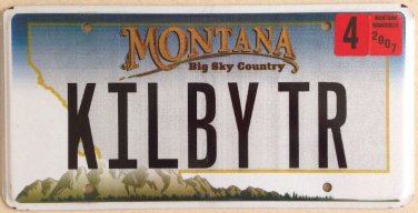 Montana vanity KILL BY TR TRUCK license Plate Speed Sports Muscle Car Ford GM