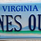 Virginia Meadow vanity ONES OUT license plate Odd Separate Different