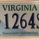SHENANDOAH NATIONAL PARK license plate Appalachian Trail Old Rag Mountain Hiking