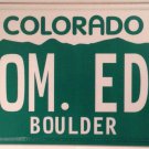 Colorado vanity COM . EDU license plate Community Communication Education
