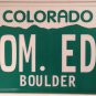 Colorado vanity COM . EDU license plate Community Communication Education
