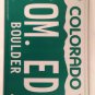 Colorado vanity COM . EDU license plate Community Communication Education