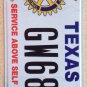 Texas ROTARY CLUB INTERNATIONAL license plate Service Above Self Rotarian Wheel