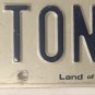 Vanity TONI TONY K license plate Anthony Antonio Anton Tonio Toni Tonie Antoni