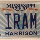 Music Guitar vanity IRA M license plate Hebrew Priest King David Iram