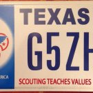 TX BOY SCOUT BOYSCOUT license plate Scouting Troop Camp Council BSA Baden Powell