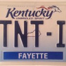 Vanity TNT 1 license plate Explode TV Channel Turner Network Trinidad bomb blast