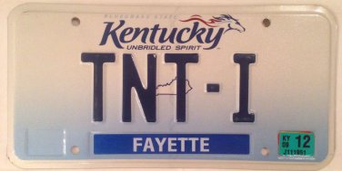 Vanity TNT 1 license plate Explode TV Channel Turner Network Trinidad bomb blast