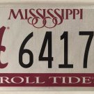Miss UNIVERSITY ALABAMA license Roll Crimson Tide UA Tuscaloosa Big Al MS AL