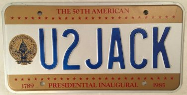 DC vanity YOU TOO JACK license plate John Jacob Jason Jonathan James Jacky Jake