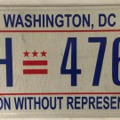 District Columbia Taxation license plate D.C. USA Graphic Washington DC #EH 4767