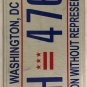 District Columbia Taxation license plate D.C. USA Graphic Washington DC #EH 4767