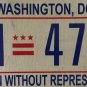 District Columbia Taxation license plate D.C. USA Graphic Washington DC #EH 4767